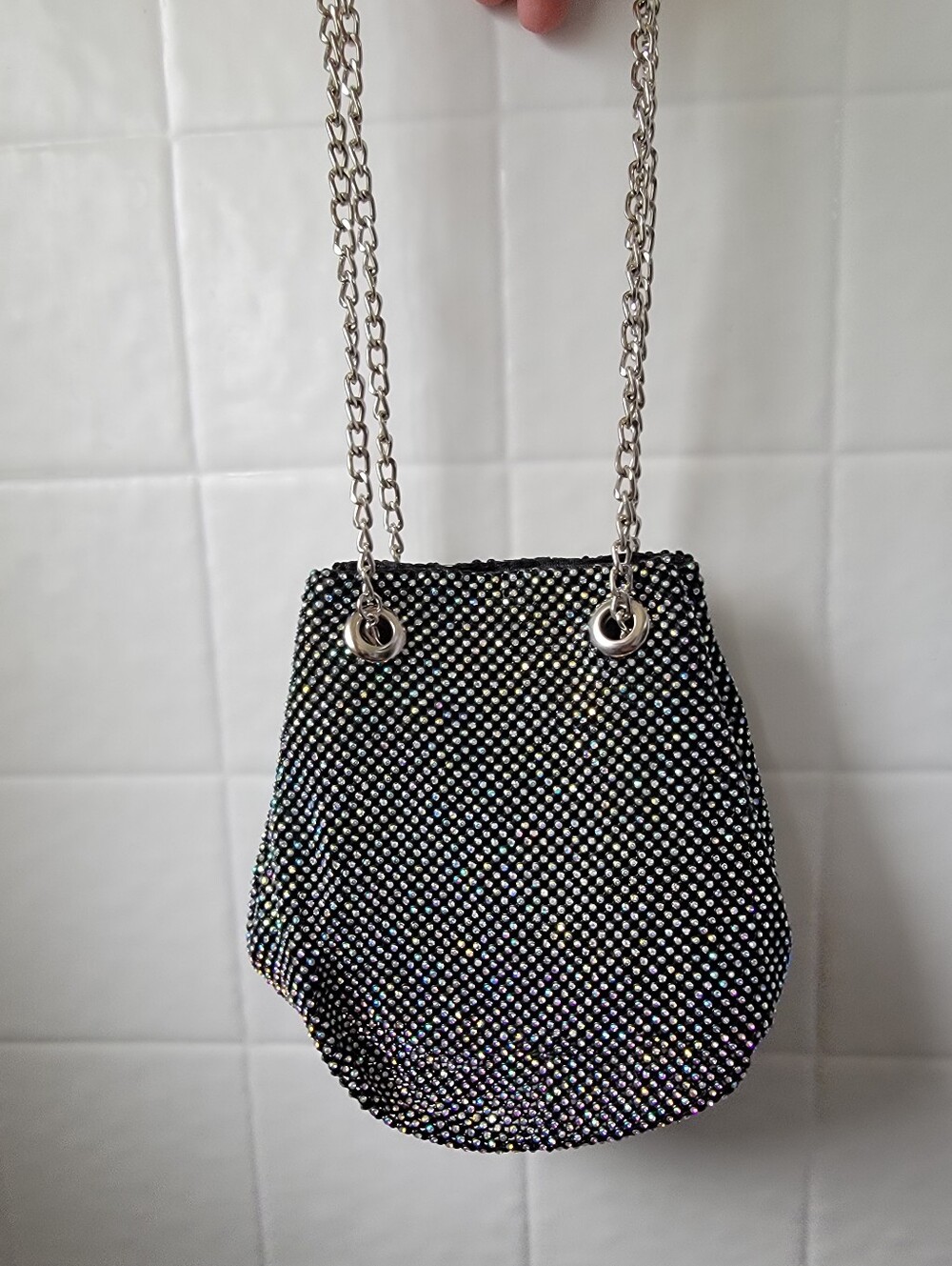 Olivia Miller Silver Chain Evening Bag